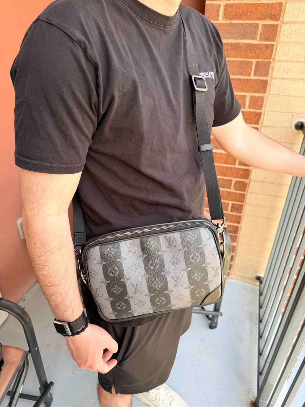 Louis Vuitton x Nigo Gray Monogram Vertical Stripe Backpack
